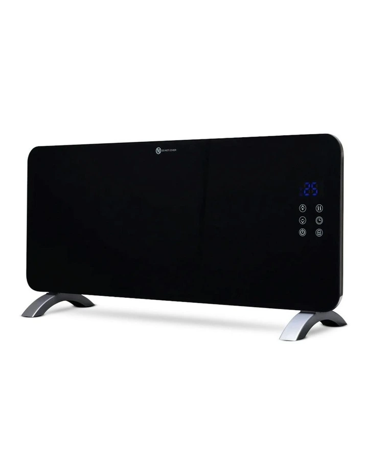 Goldair 92cm 2000W Platinum Smart Glass Convector Panel Heater with Wifi in Black image 2
