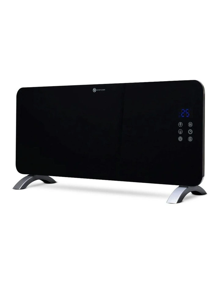 Goldair 92cm 2000W Platinum Smart Glass Convector Panel Heater with Wifi in Black image 3