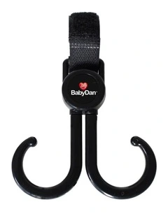 Double Hanging Hook For Baby/Infant Stroller in Black