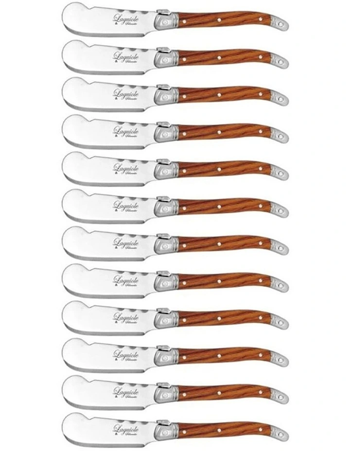 Stainless Steel Pate Knife Set 15.5cm 12 Piece in Brown image 1