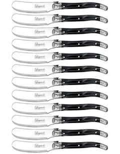 Stainless Steel Pate Knife 12 Pack 11.5cm in Marble Black