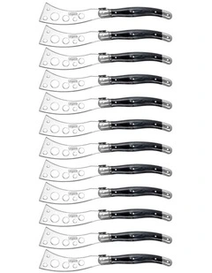 Stainless Steel Soft Cheese Knife 12 Pack 21.5cm in Marble Black