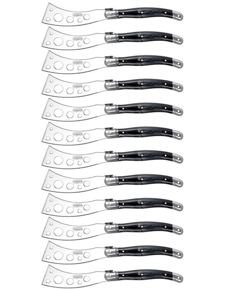 Stainless Steel Soft Cheese Knife 12 Pack 21.5cm in Marble Black image 1