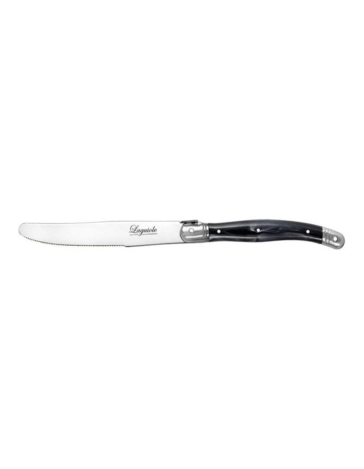 Stainless Steel Cheese Knife Cutlery 12 Pack 23.5cm in Marble Black image 2