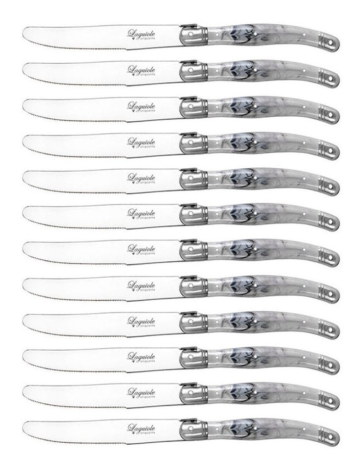 Stainless Steel Table Knife Cutlery 12 Pack 23.5cm in Grey