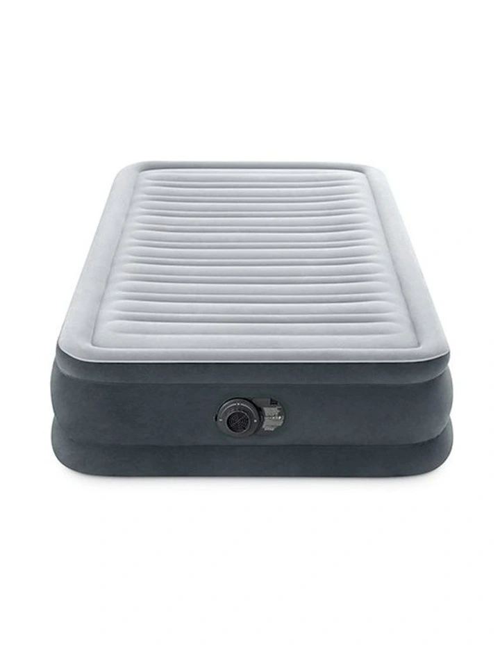Dura-Beam Comfort Plush Inflatable Twin Airbed Mattress with Built-In Pump in Grey image 2
