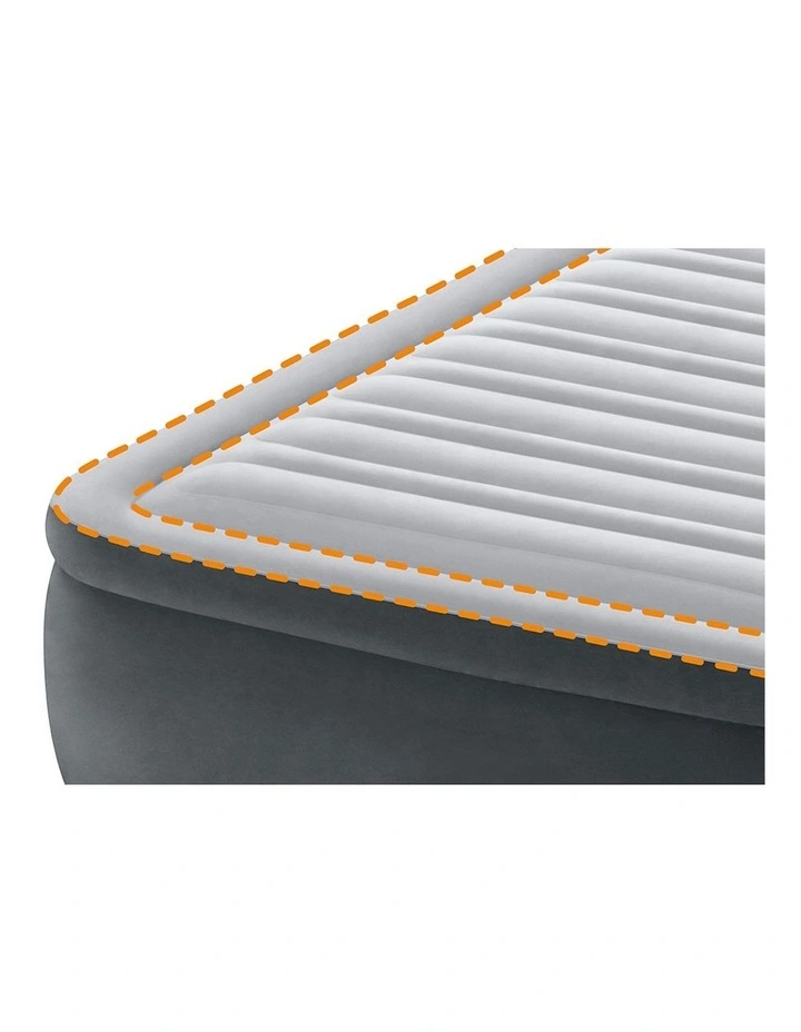 Dura-Beam Comfort Plush Inflatable Twin Airbed Mattress with Built-In Pump in Grey image 6