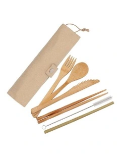Eco Basics Reusable Cutlery Set in Natural