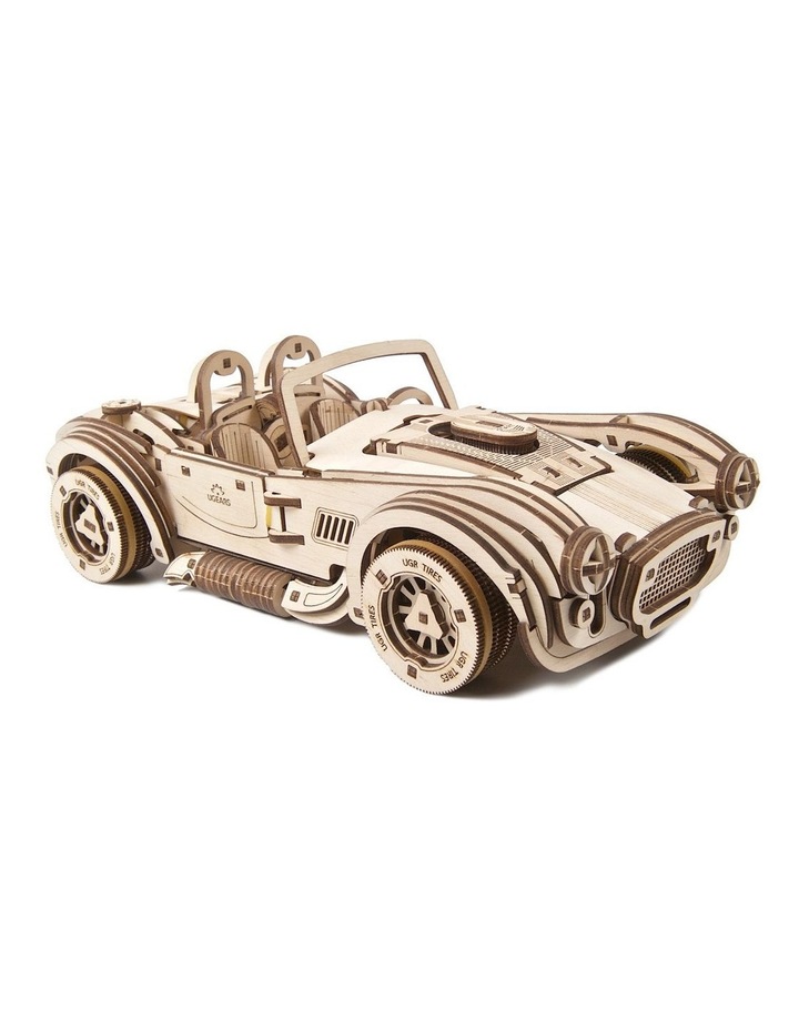 Drift Cobra Racing Car 370 Piece Wooden 3D Puzzle Natural