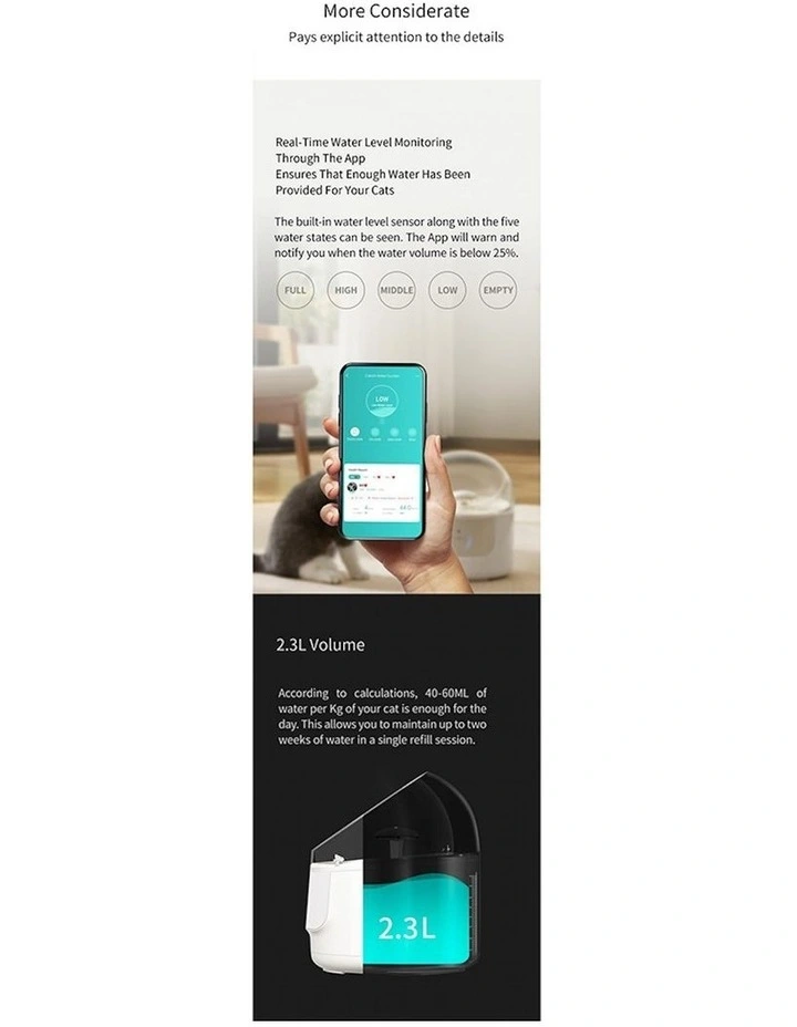 Pet Smart Water Fountain 2.3L in White image 2