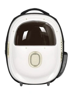 Pet Backpack with Air Circulation in White