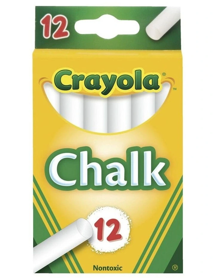 Chalk Sticks 12 Pack in White image 1