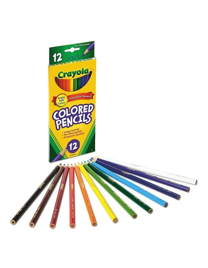 Full Sized Coloured Pencils 12 Pack (3 Years) in Multi image 2