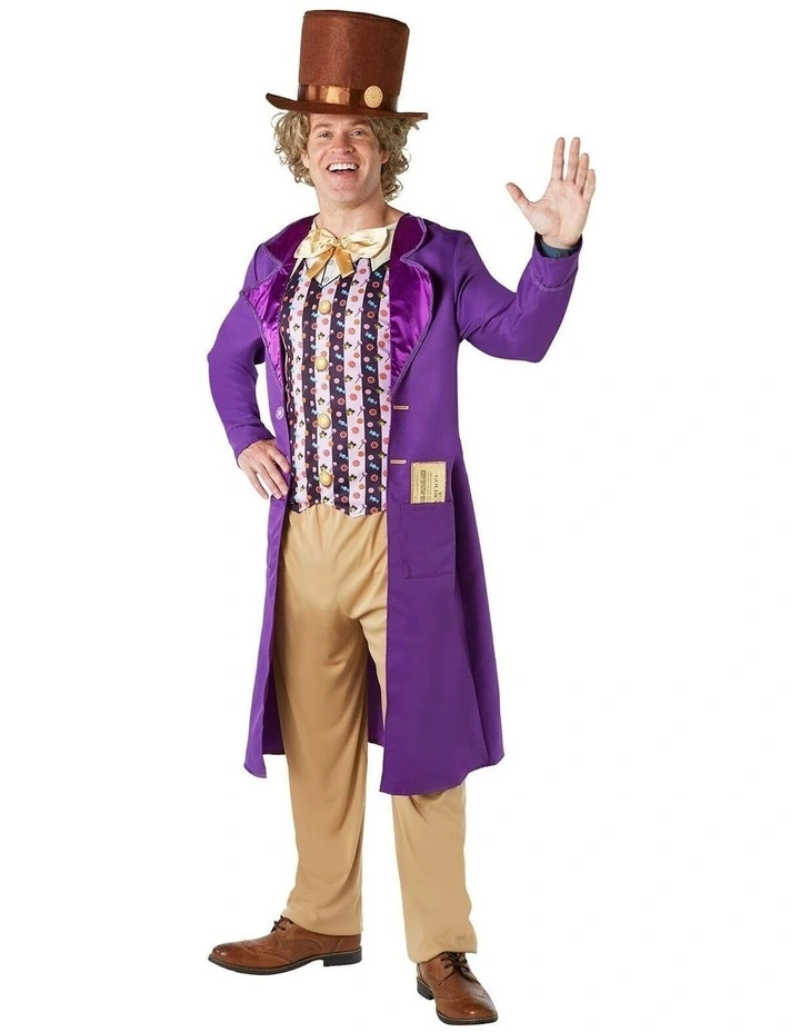 Rubies Willy Wonka Deluxe Adults Dress Costume in Purple image 3