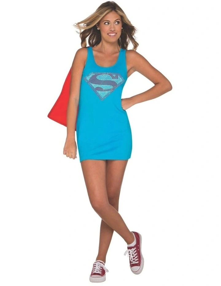 Supergirl Superhero Fancy Dress Up Party Costume Set image 1