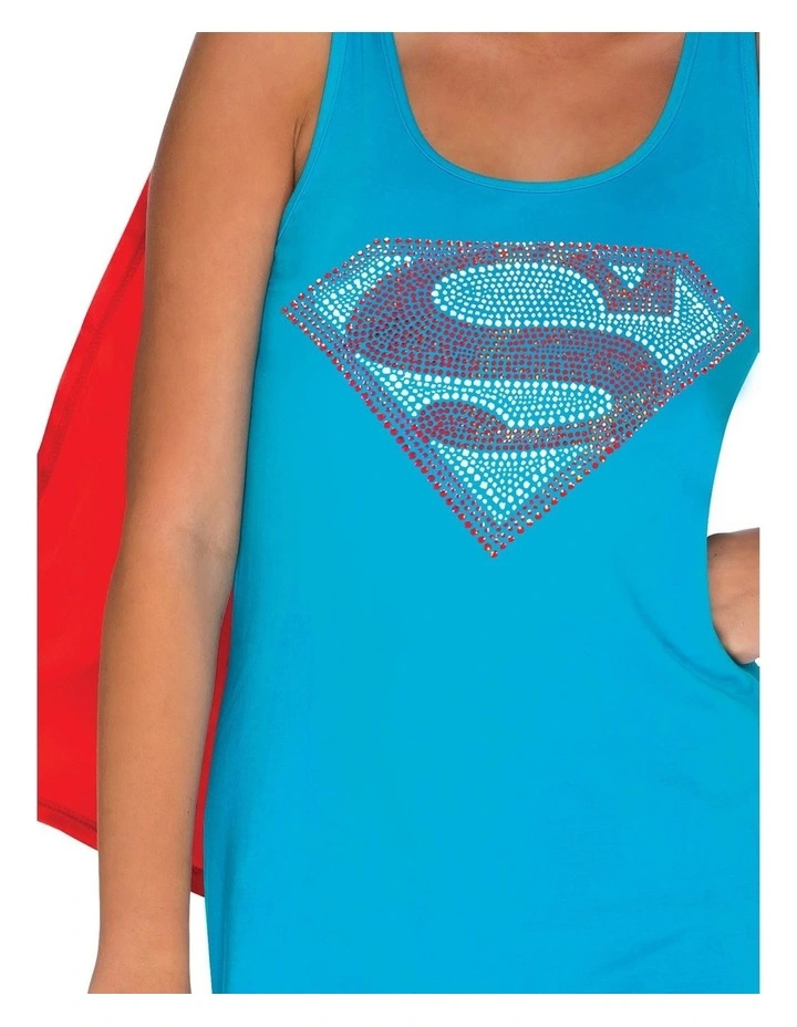 Supergirl Superhero Fancy Dress Up Party Costume Set image 2
