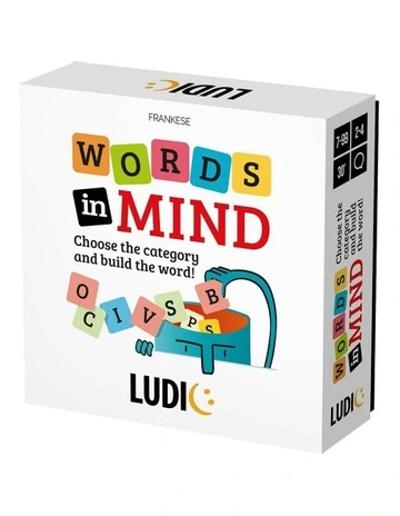 Words In Mind Cards Game Tiles with Marker Family Fun Play 7y+