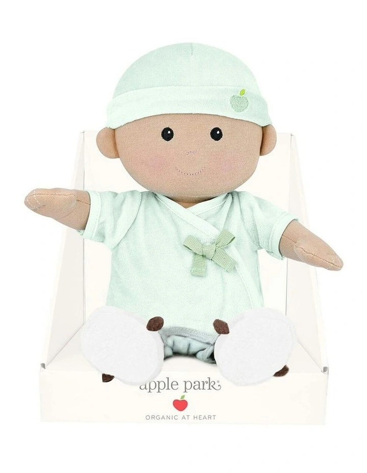Organic Cotton Doll Mint Infant/Toddler Cuddle Toy 0m+ 31cm in Multi image 2