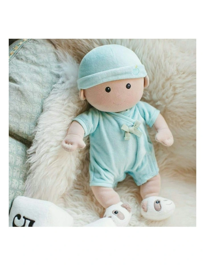 Organic Cotton Doll Mint Infant/Toddler Cuddle Toy 0m+ 31cm in Multi image 4