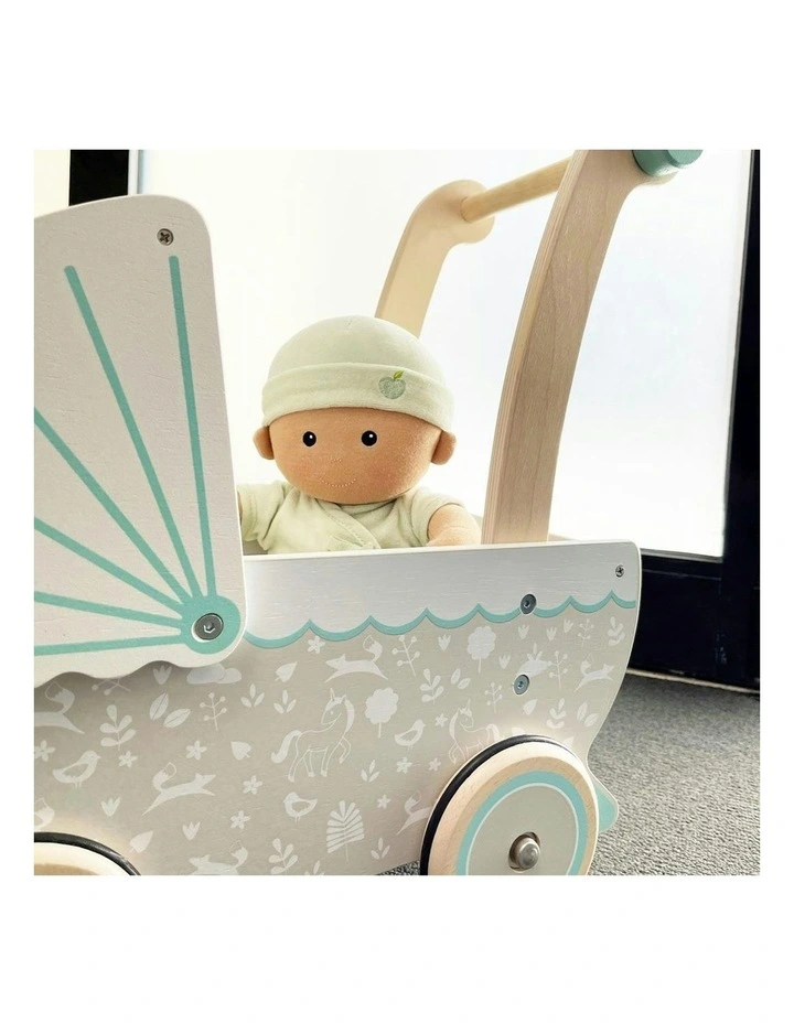 Organic Cotton Doll Mint Infant/Toddler Cuddle Toy 0m+ 31cm in Multi image 5