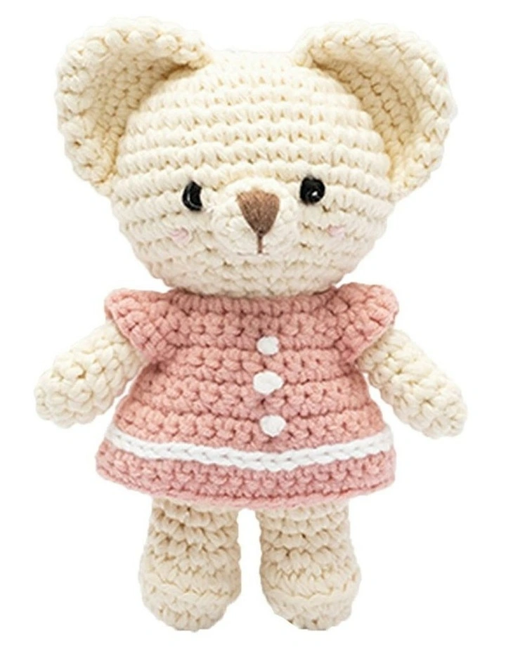 Cotton Lizzie Bear Junior Soft Plush Cuddle Toy 3m+ 14cm in Multi image 1