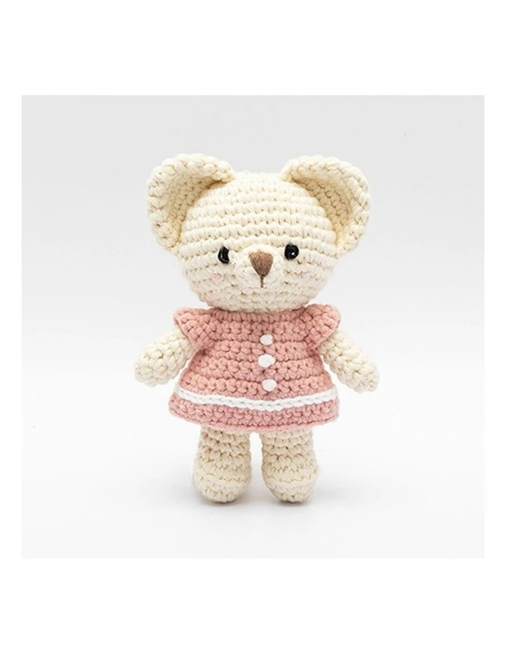 Cotton Lizzie Bear Junior Soft Plush Cuddle Toy 3m+ 14cm in Multi image 2