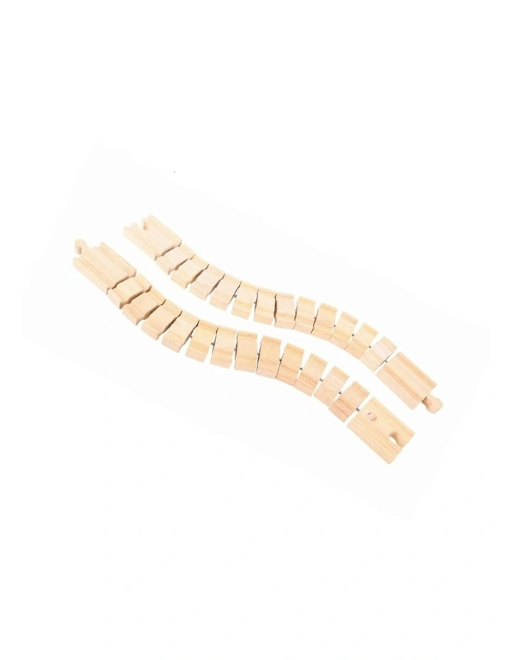 Railway Crazy Tracks Accessory Wooden Toy 3y+ 38cm 2Piece in Multi image 1