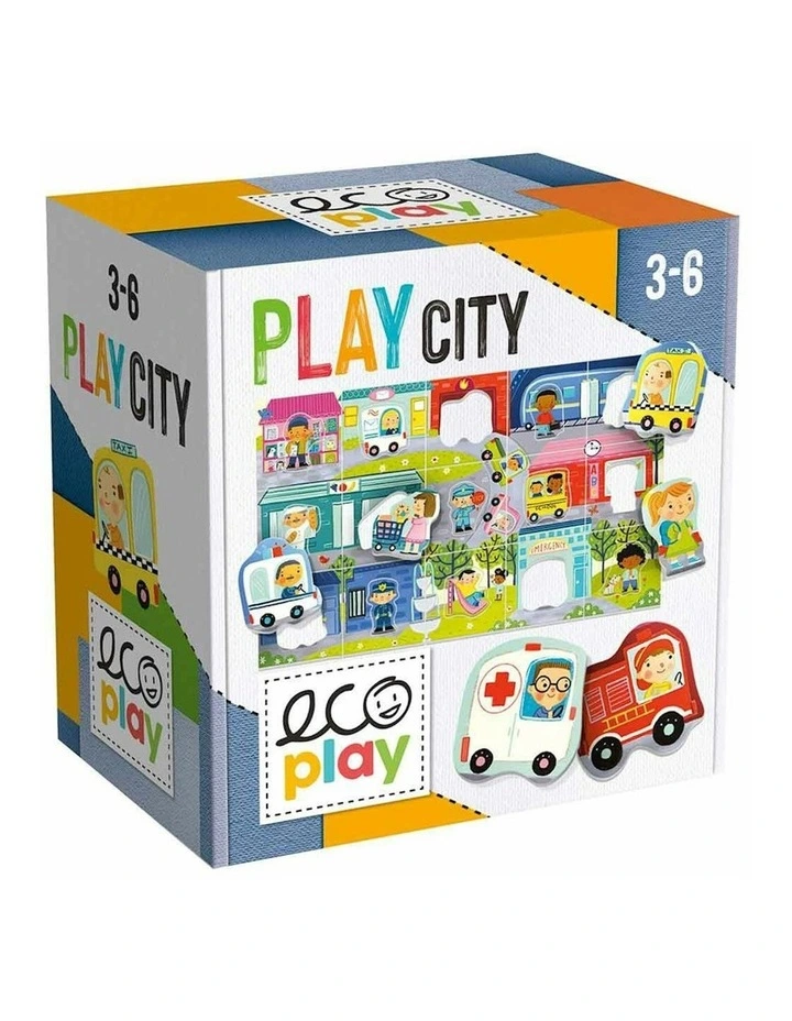 30pc Play City Puzzle Fun Play Interactive Activity Toy 3y+: in Multi image 1