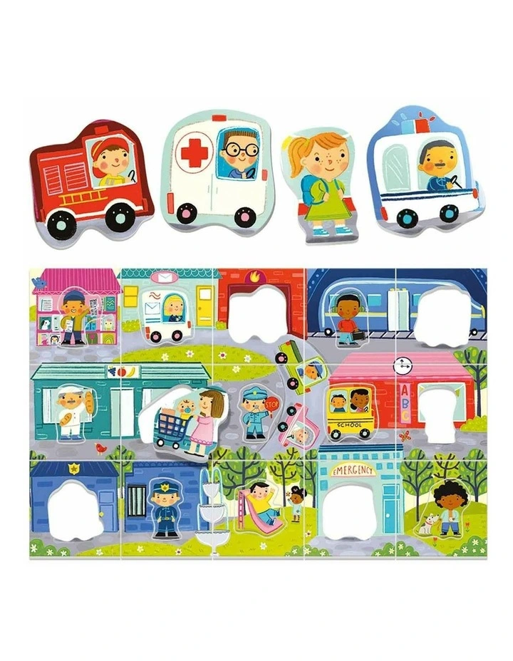 30pc Play City Puzzle Fun Play Interactive Activity Toy 3y+: in Multi image 2
