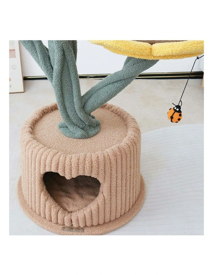 Cmisstree Sunflower in a Pot House Pet Cat Tree Scratcher Post w/ Hanging Toy image 7