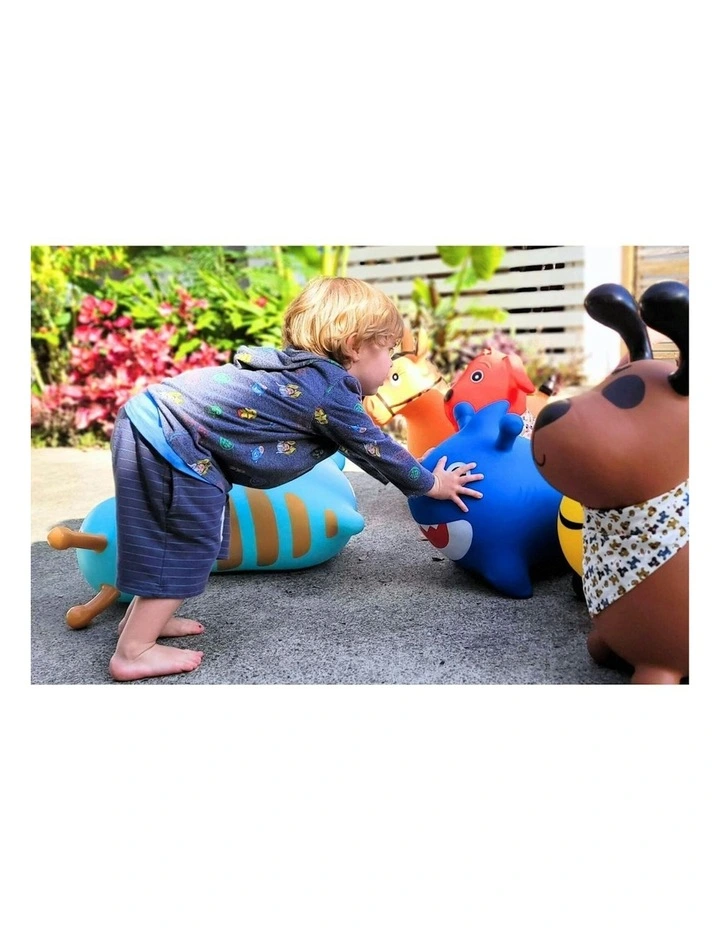 Kaper Kidz Bouncy Rider Splash The Shark Kids/Children Ride On Bouncer Toy 12m image 5