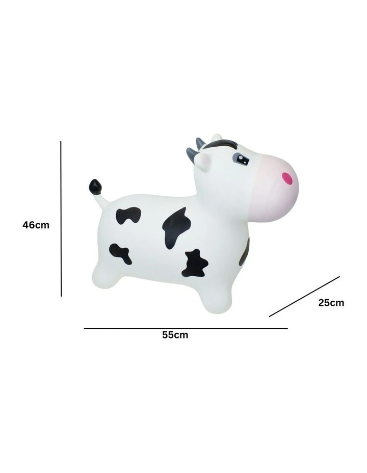 Kaper Kidz Bouncy Rider Moo Moo The Cow Ride On Bouncer Toy Kids/Children 12m image 4