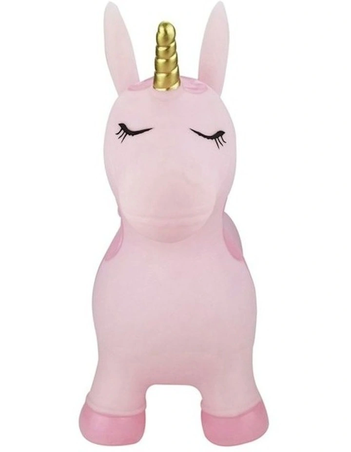 Kaper Kidz Bouncy Rider Pink Pearl The Unicorn Ride On Bouncer Toy Kids 12m  image 2