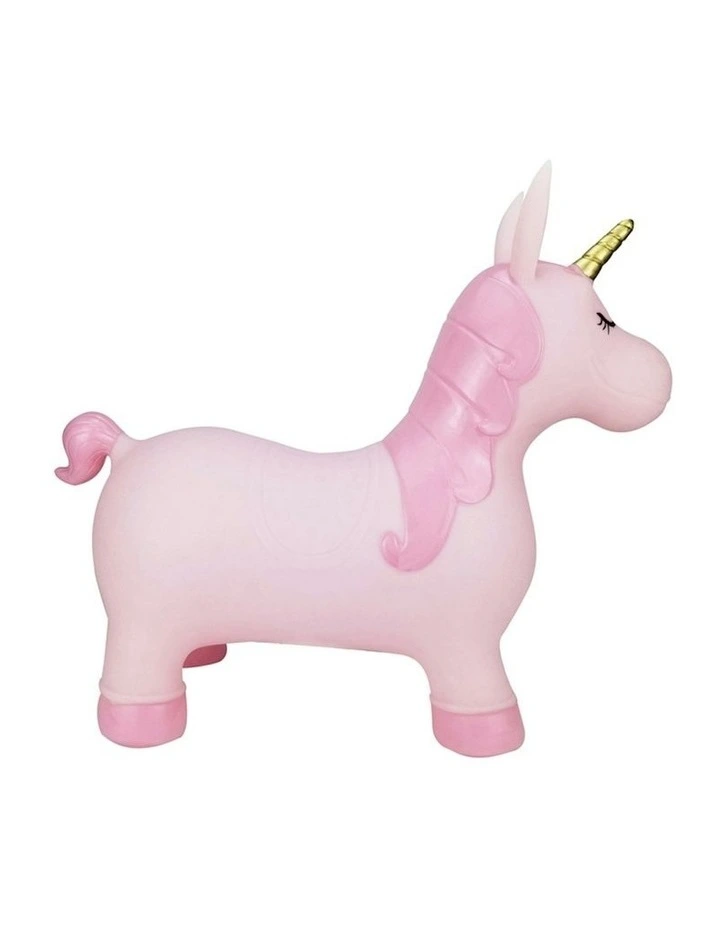 Kaper Kidz Bouncy Rider Pink Pearl The Unicorn Ride On Bouncer Toy Kids 12m  image 4