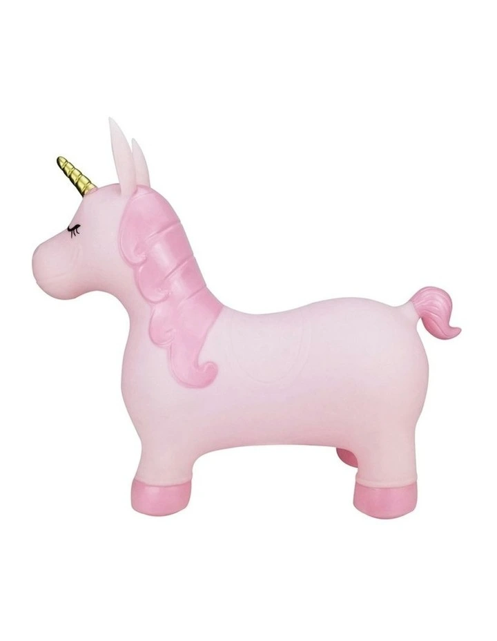 Kaper Kidz Bouncy Rider Pink Pearl The Unicorn Ride On Bouncer Toy Kids 12m  image 5