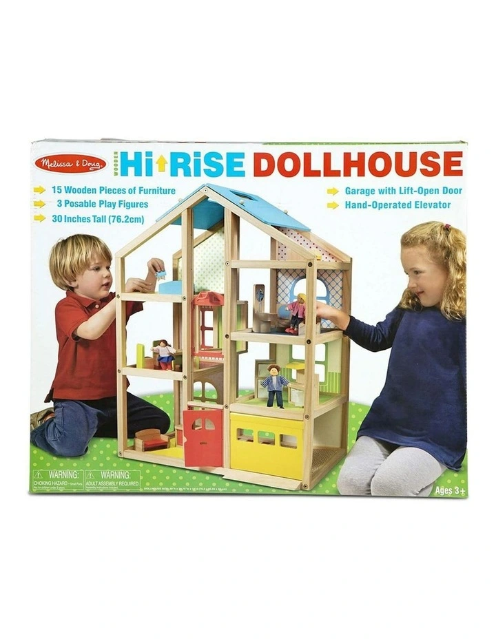 Melissa & Doug Hi-Rise Dollhouse Kids/Childrens Interactive Play Toy 3 image 4