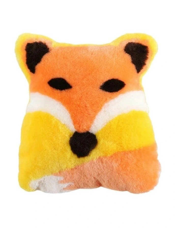 Auskin Sheepskin Pet Fox Cushion Home/Room Decorative Pillow 35x40cm Multi image 1
