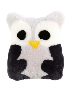 Auskin Sheepskin Pet Owl Cushion 35x40cm in Grey