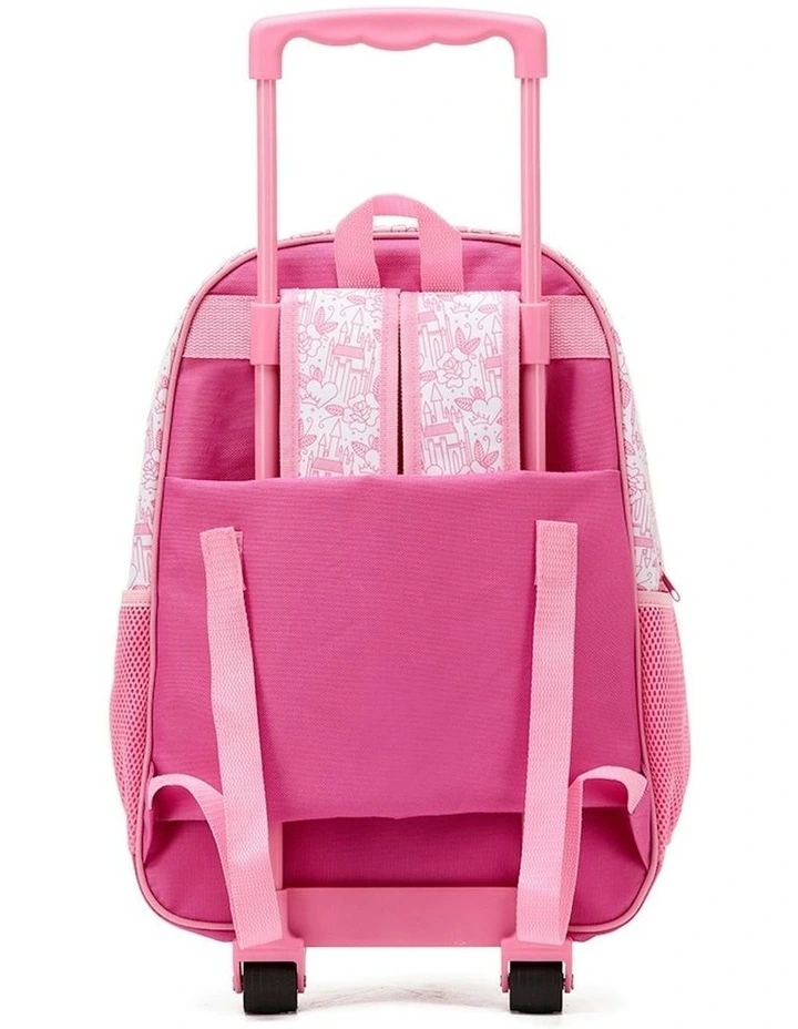 Princesses Travel Trolley Bag School Backpack in Pink image 4