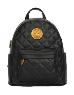 Mickey PU School Quilted Rucksack Backpack in Black