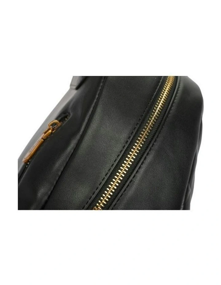 Mickey PU School Quilted Rucksack Backpack in Black image 4