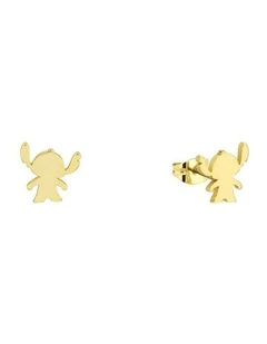 Disney Stitch Ohana Stud Earrings 12mm in Silver