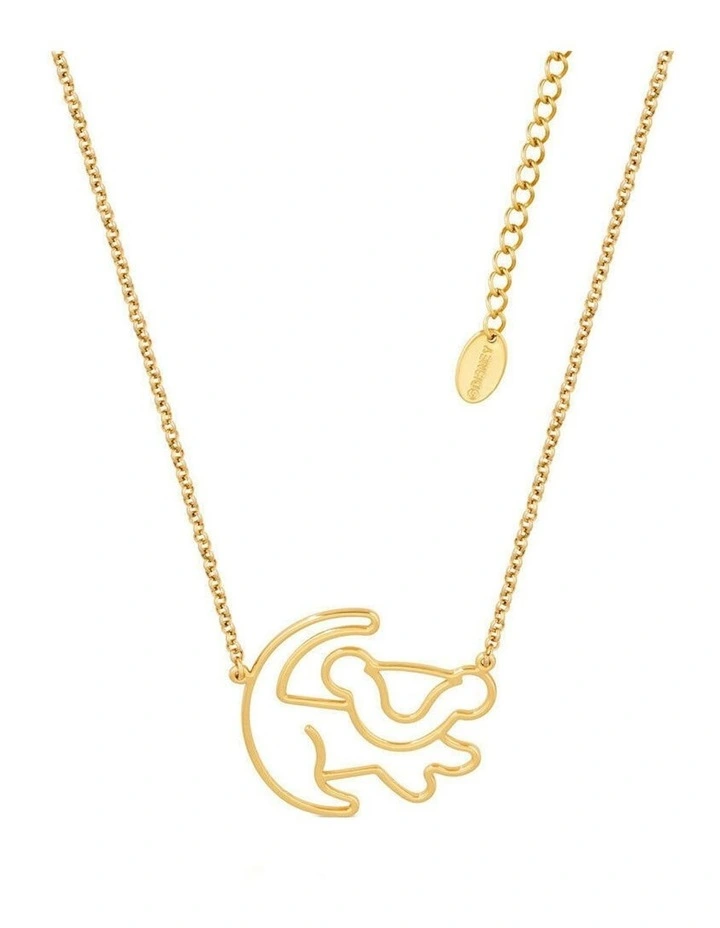 Disney The Lion King Simba Necklace in Gold image 1