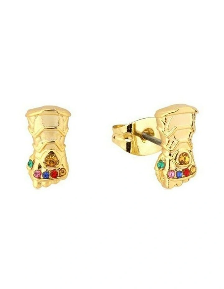 Marvel Infinity Gauntlet Stud Earrings 12mm in Gold image 1