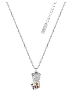 Marvel Infinity Gauntlet Crystal Necklace in Silver