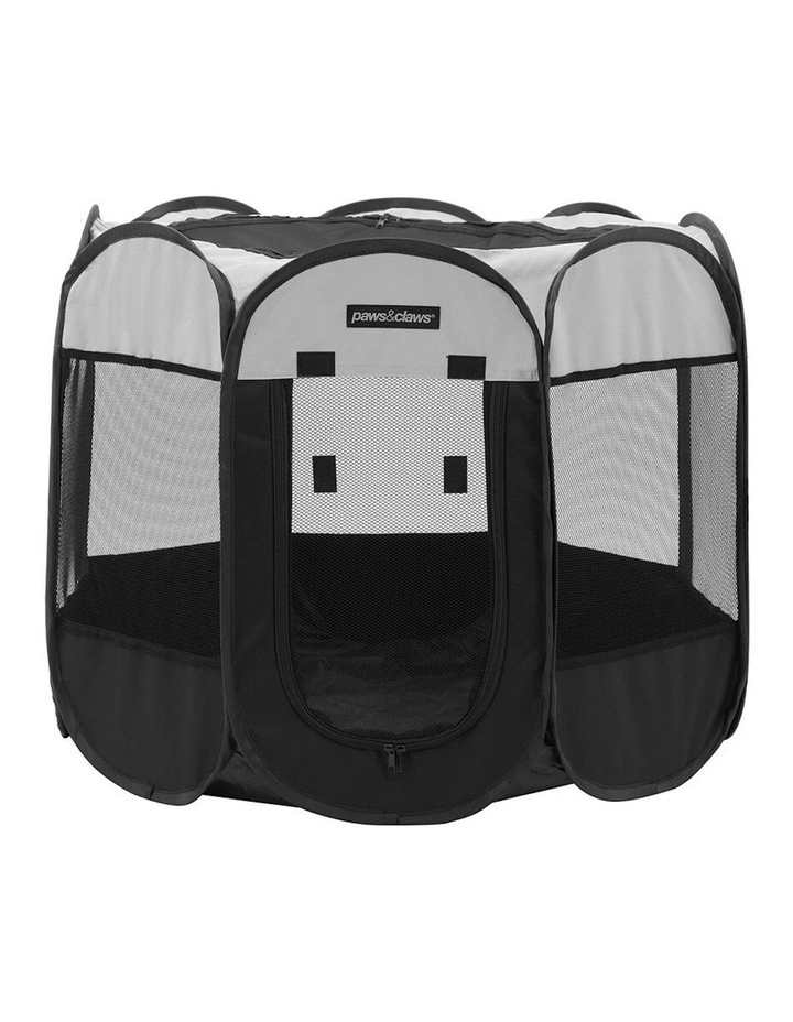 Foldaway Portable Tent Pet Playpen Med 91x63cm in Black image 1