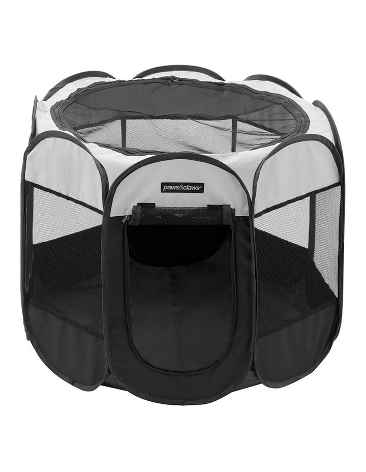 Foldaway Portable Tent Pet Playpen Med 91x63cm in Black image 2