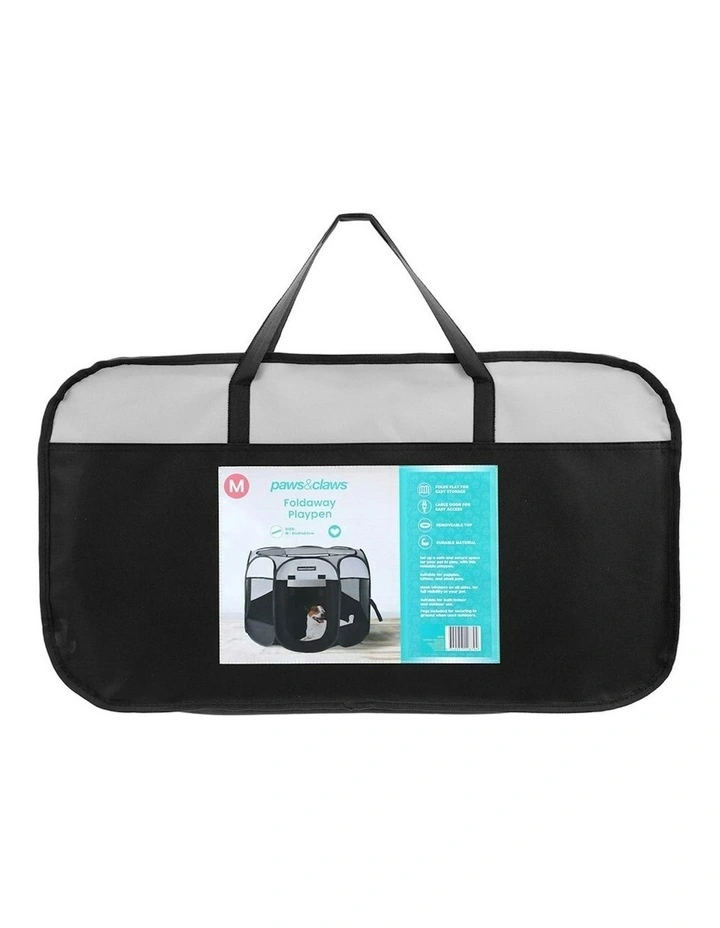 Foldaway Portable Tent Pet Playpen Med 91x63cm in Black image 7