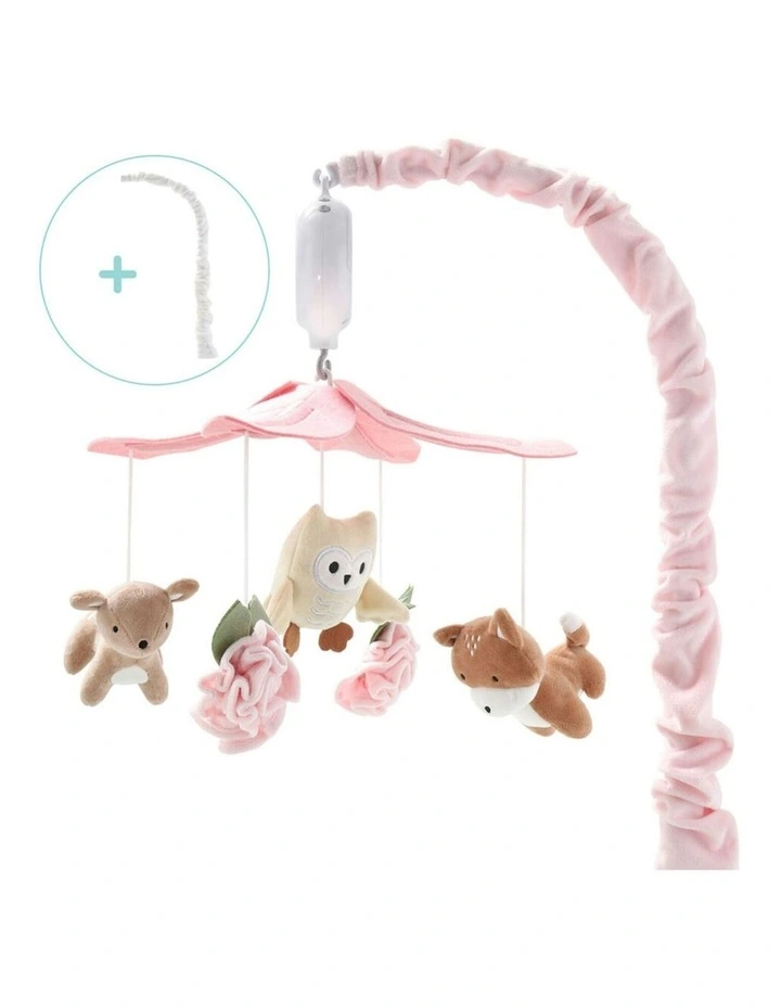 The Peanutshell Musical Little Forest Crib Mobile in Multi image 1