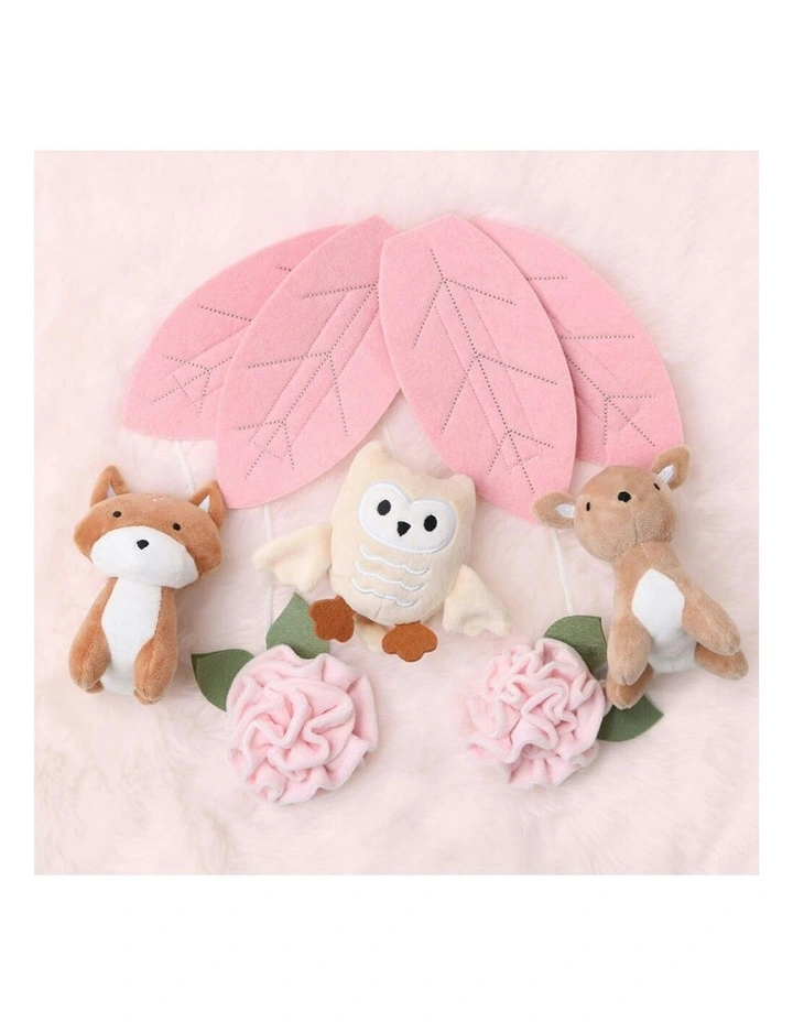 The Peanutshell Musical Little Forest Crib Mobile in Multi image 2